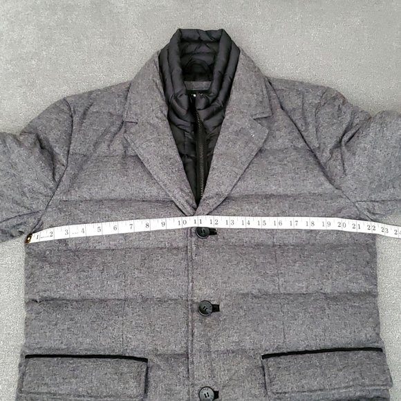 🆕️ VINCE CAMUTO Men's Gray Flannel Quilted Down & Feather Jacket SIZE: M - Picture 10 of 16
